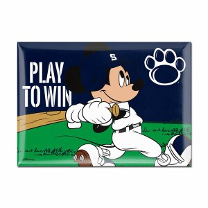 magnet Mickey Mouse baseball Play to Win with paw print